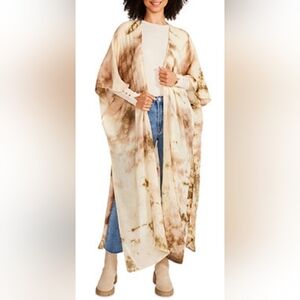 Steve Madden Women's Tie-Dye Long Kimono Duster
